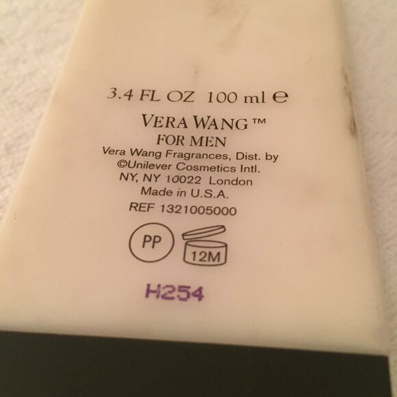 VERA WANG FOR MEN 100 ml/ 3.4 oz After Shave Balm Partial 75% Full Lotion - Picture 6 of 9